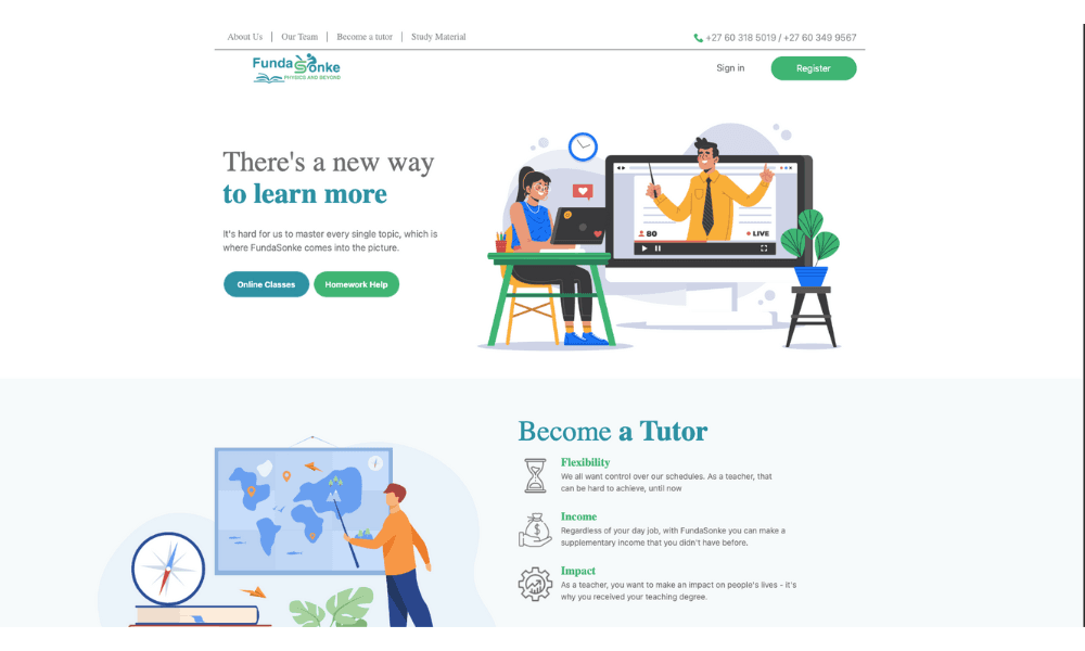 Fundasonke website screenshot
