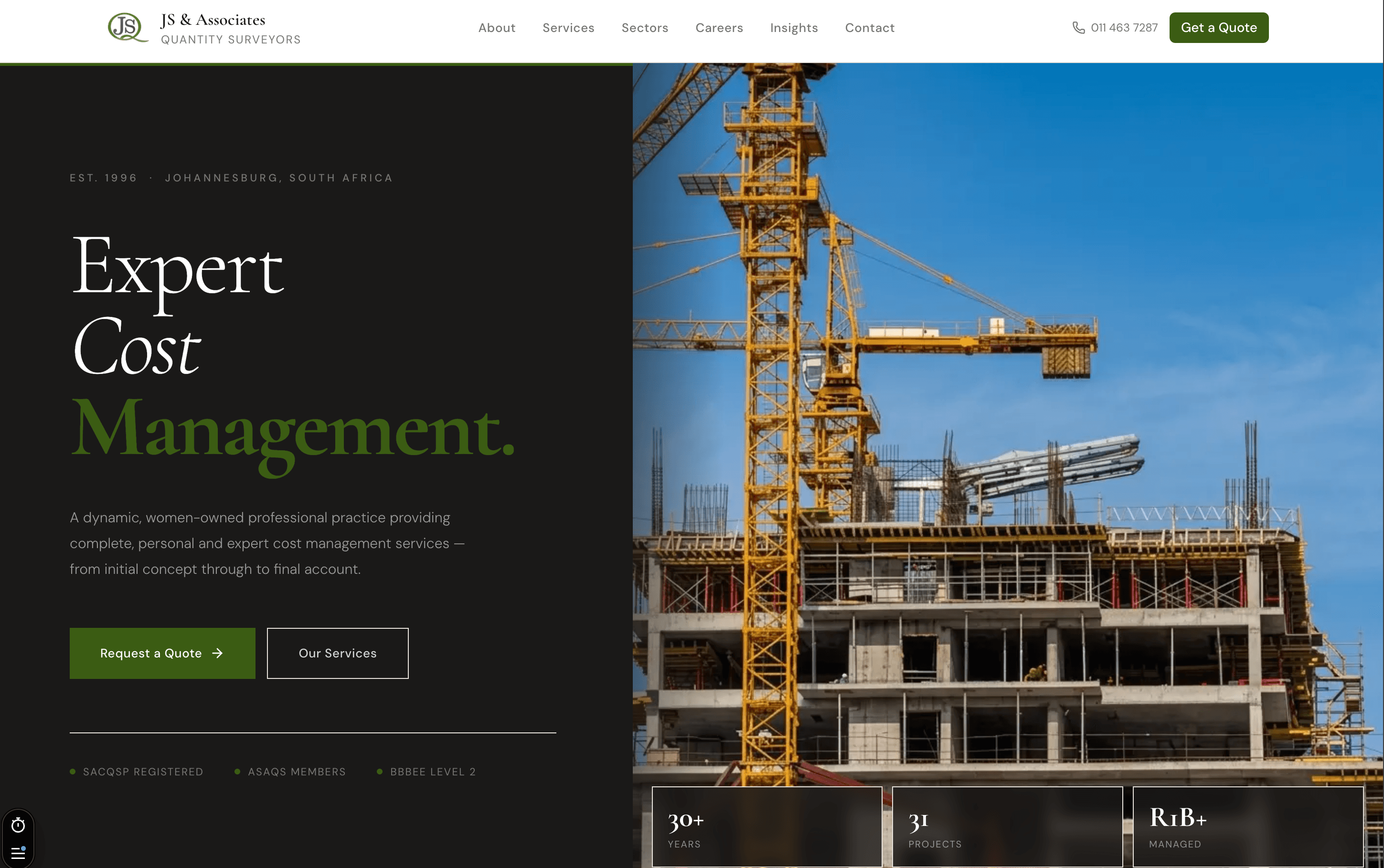 JS Quantity Surveyors screenshot